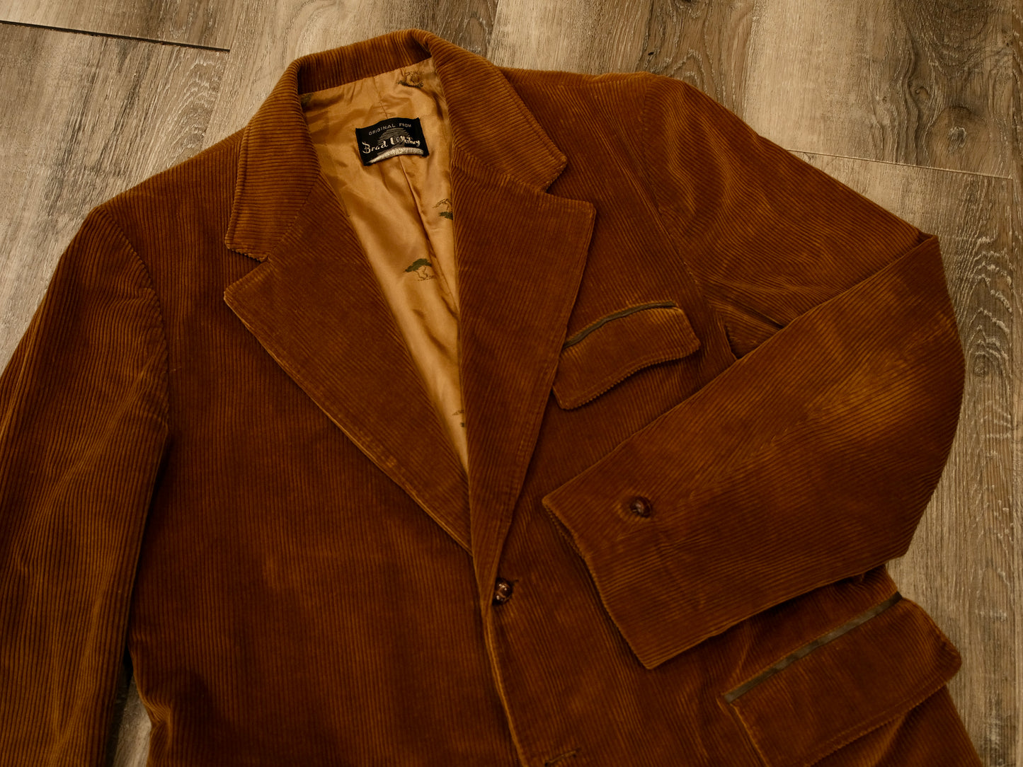 Vintage 1970s Brad Whitney Western Corduroy Blazer | XL