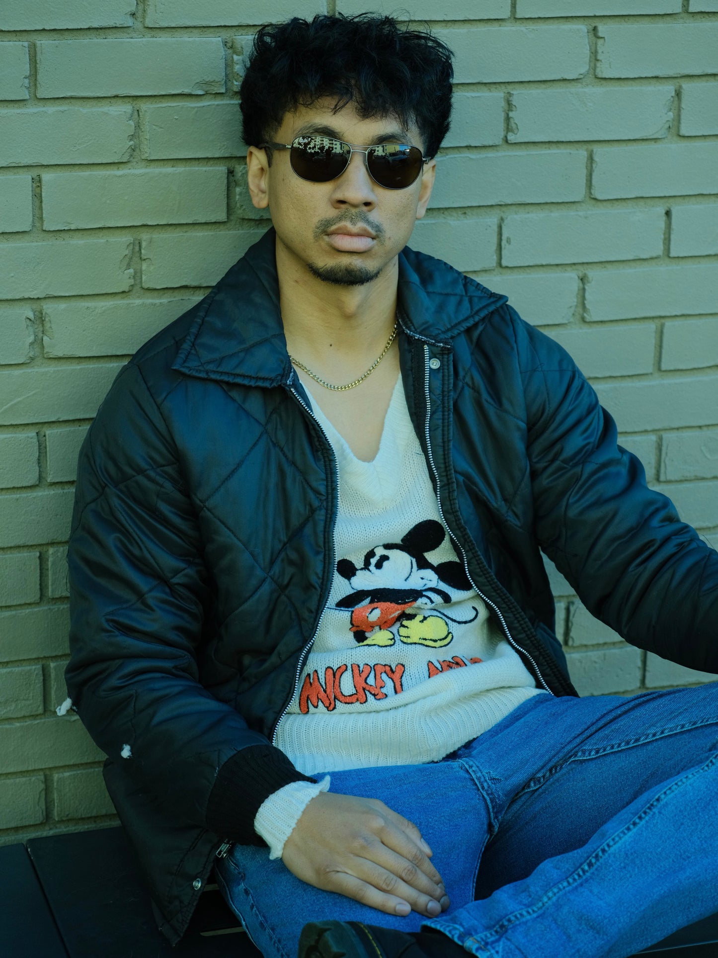 Vintage Big Smith Black Insulated Lightweight Zip-Up Jacket | M/L