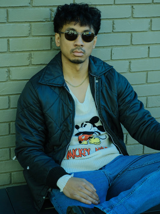 Vintage Big Smith Black Insulated Lightweight Zip-Up Jacket | M/L