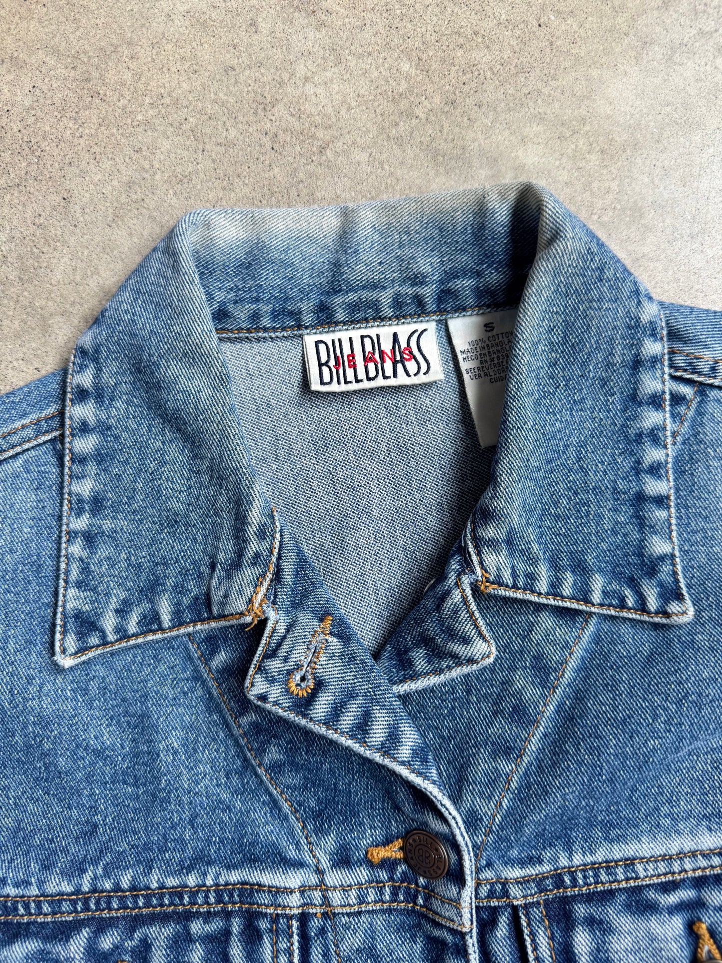 Vintage 1990s Bill Blass Denim Jacket | Small