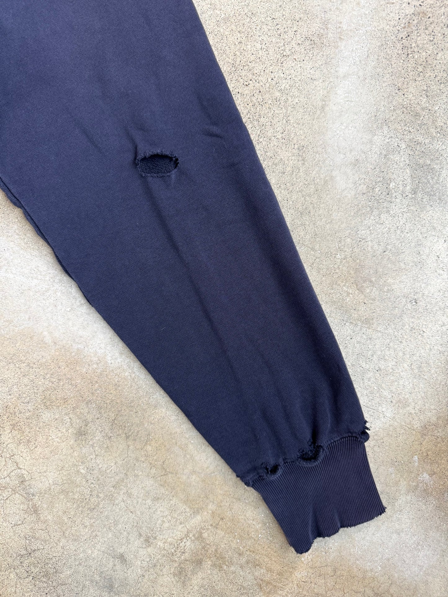 Vintage 1990s Polo Sport Navy Blue Distressed Crewneck Sweatshirt | Medium