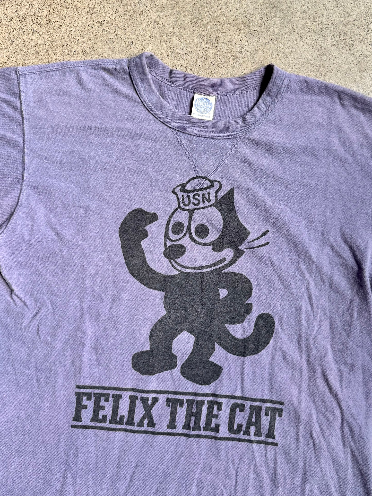 Vintage-Style Toys McCoy McHill "Felix The Cat" US Navy Themed Graphic Tee | Medium