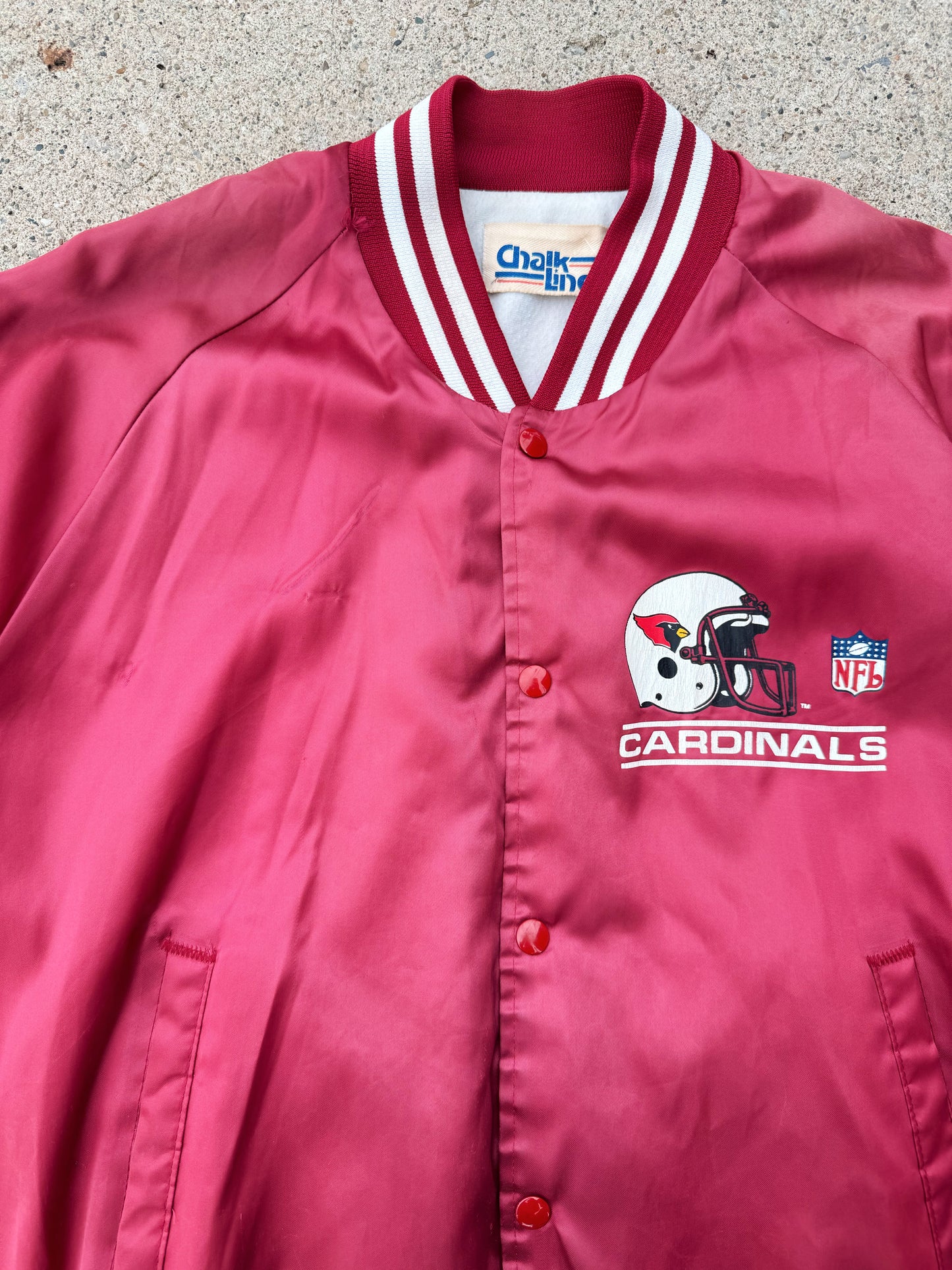 Vintage 1980s NFL Phoenix Cardinals Satin Bomber Jacket