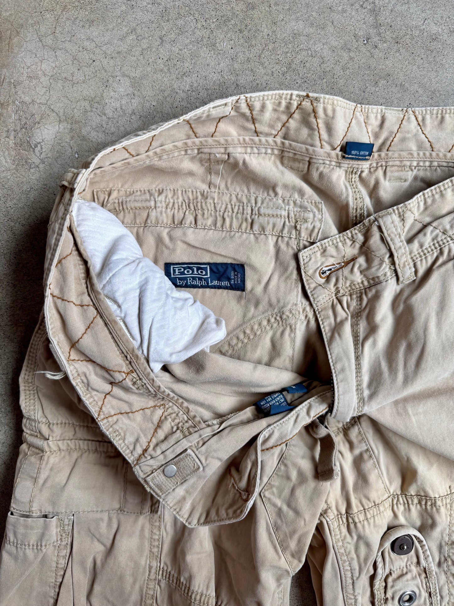 Vintage 1990s Polo Ralph Lauren Military-Style Paratrooper Cargo Pants | 33/30