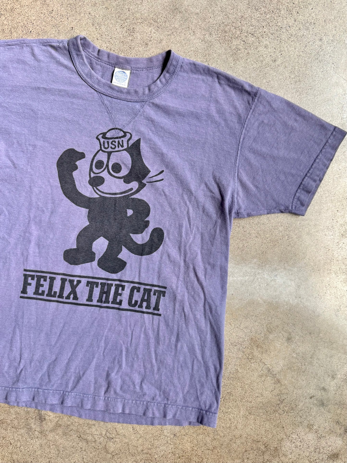 Vintage-Style Toys McCoy McHill "Felix The Cat" US Navy Themed Graphic Tee | Medium