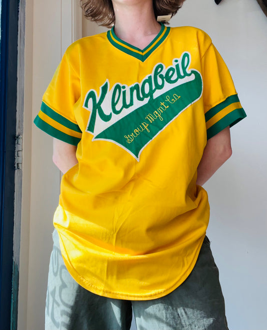 Vintage 1980s Wilson Klingbeil Management #7 Baseball Jersey