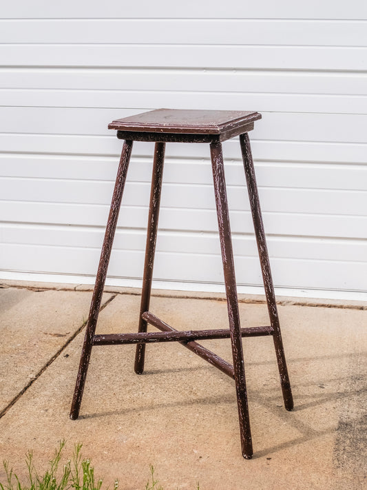 Antique Handmade Folk Art Plant Stand