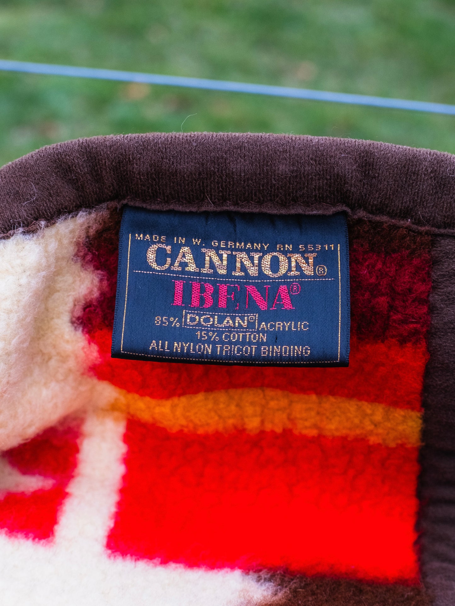 Vintage 1960s Cannon Ibena Southwest Pattern Blanket