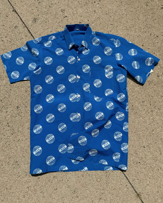 Vintage World Association of Detectives Blue Logo Printed Shirt