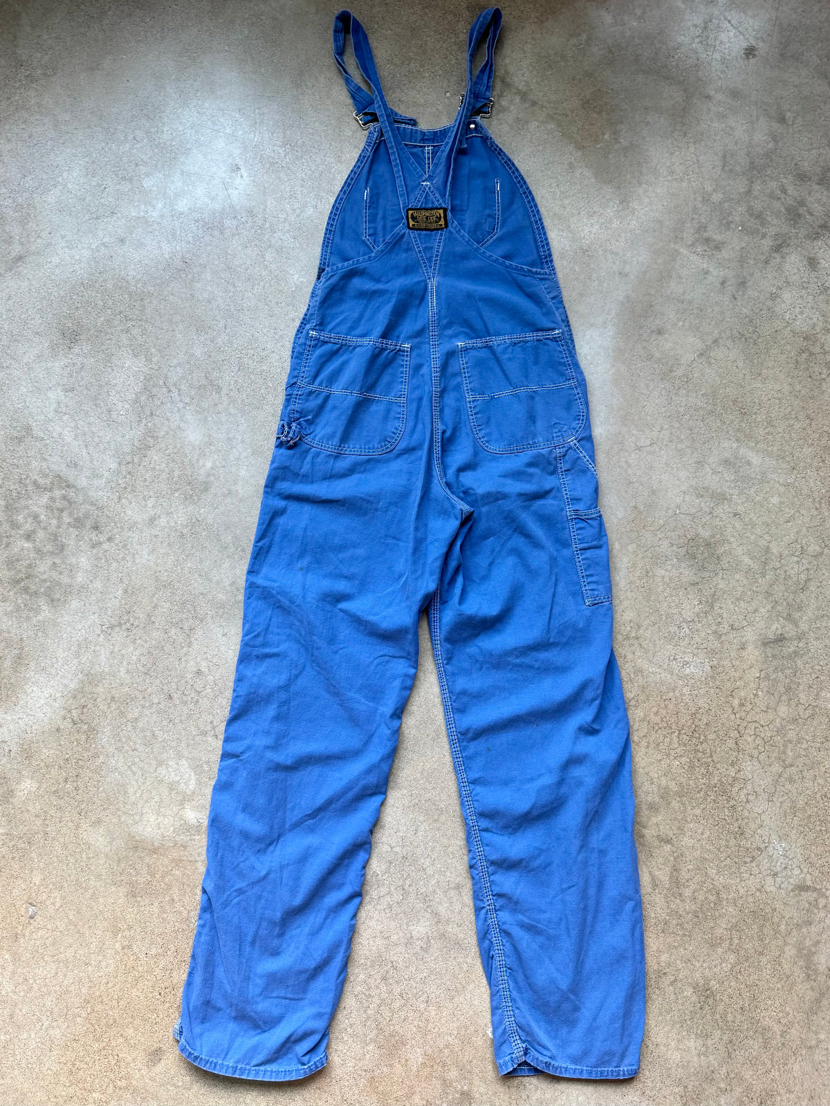 Vintage 1960s Washington DeeCee Blue Dyed Denim Bib Overalls | XS