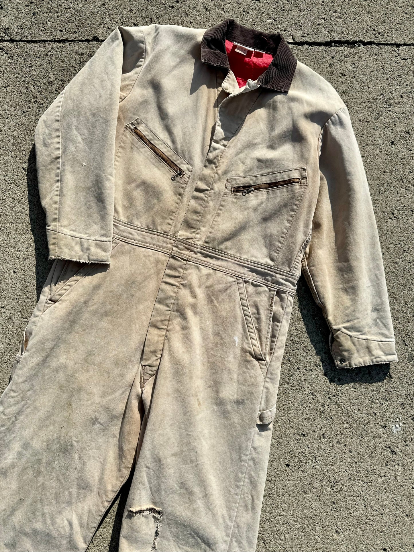 Vintage Dickies Insulated Worn Canvas Coveralls | Medium