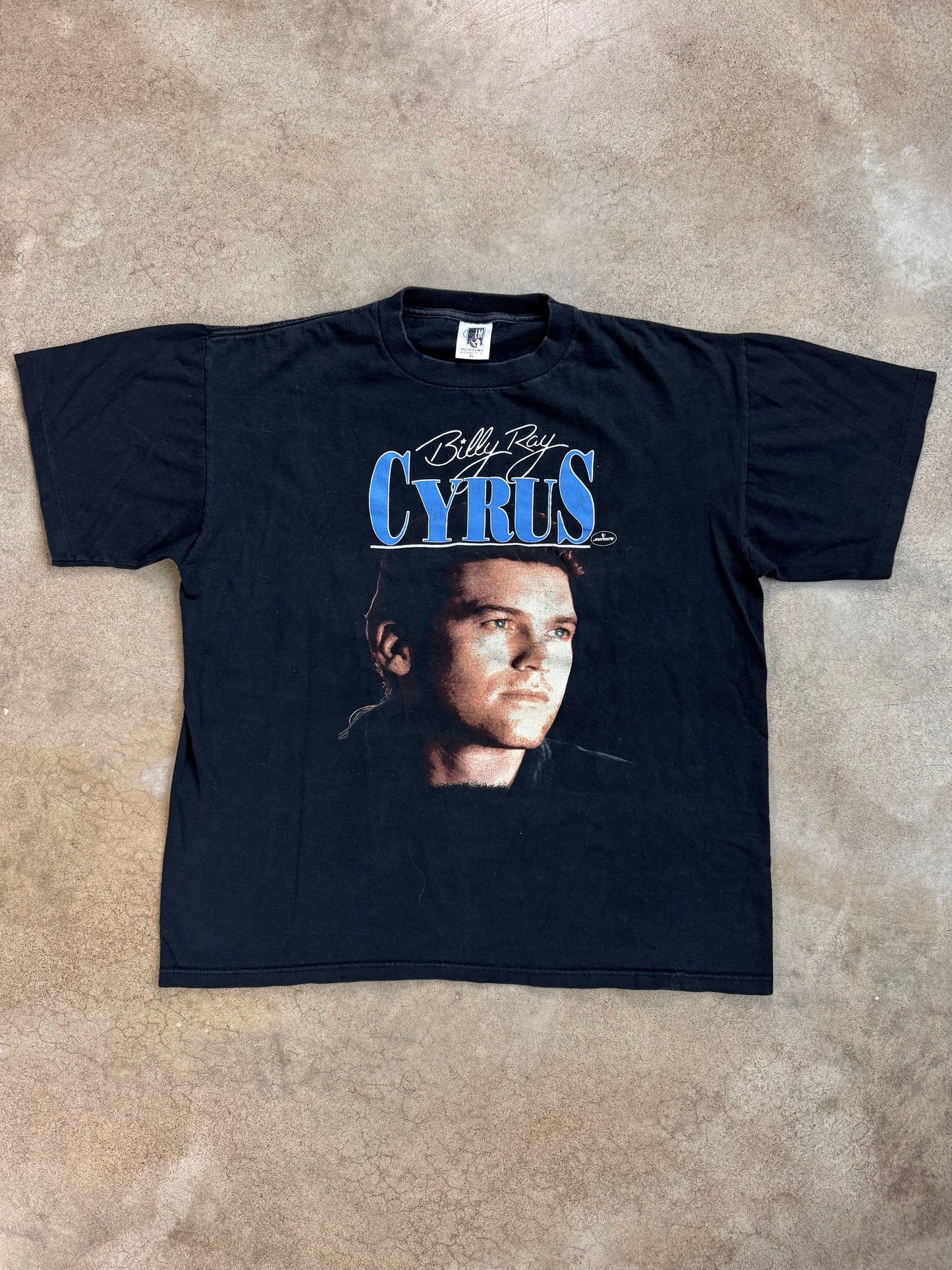 Vintage 1990s Billy Ray Cyrus Black Graphic Tee | XL