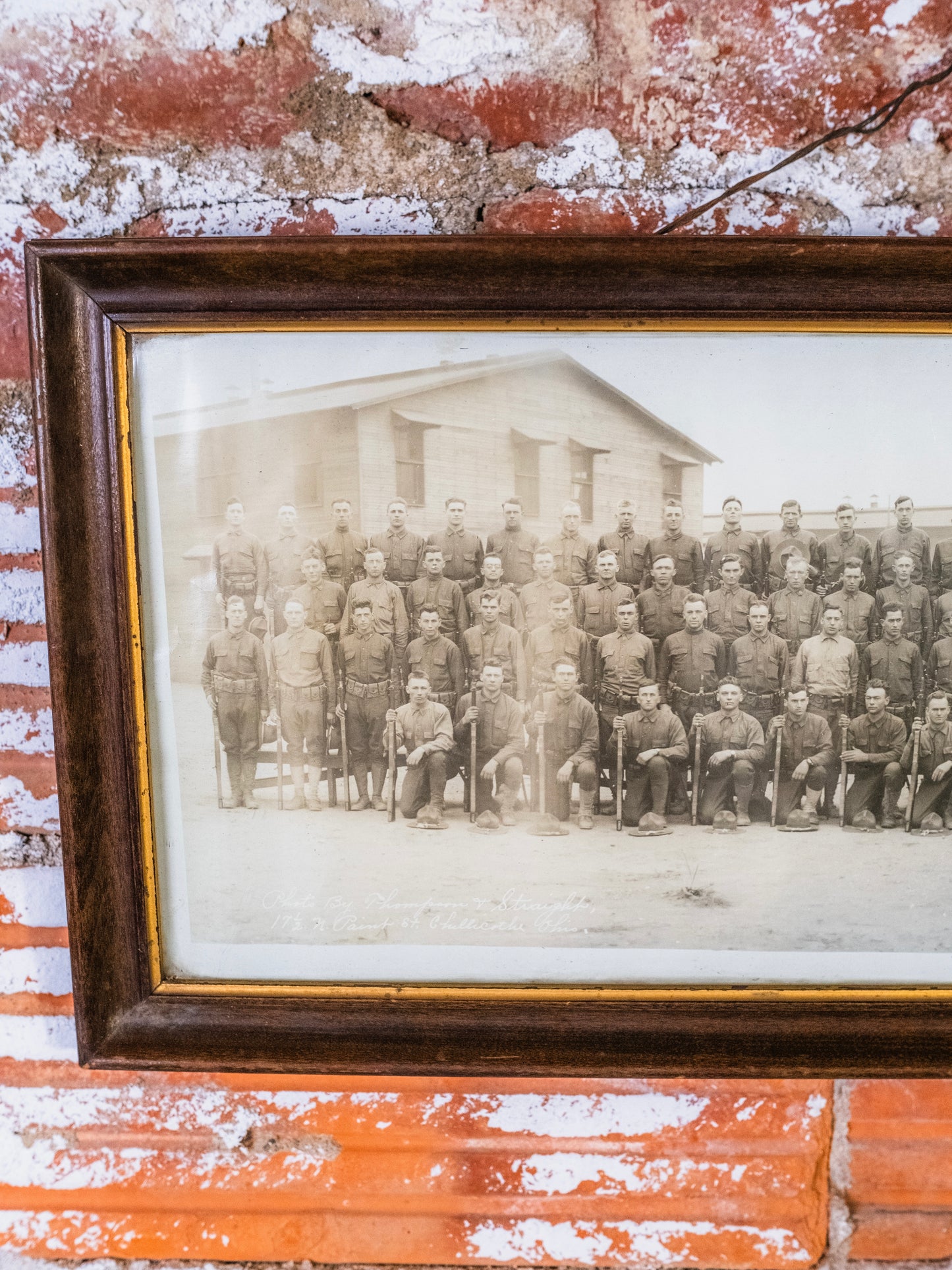 Antique Framed WWI U.S. Army Panoramic “Yard-Long” Photograph