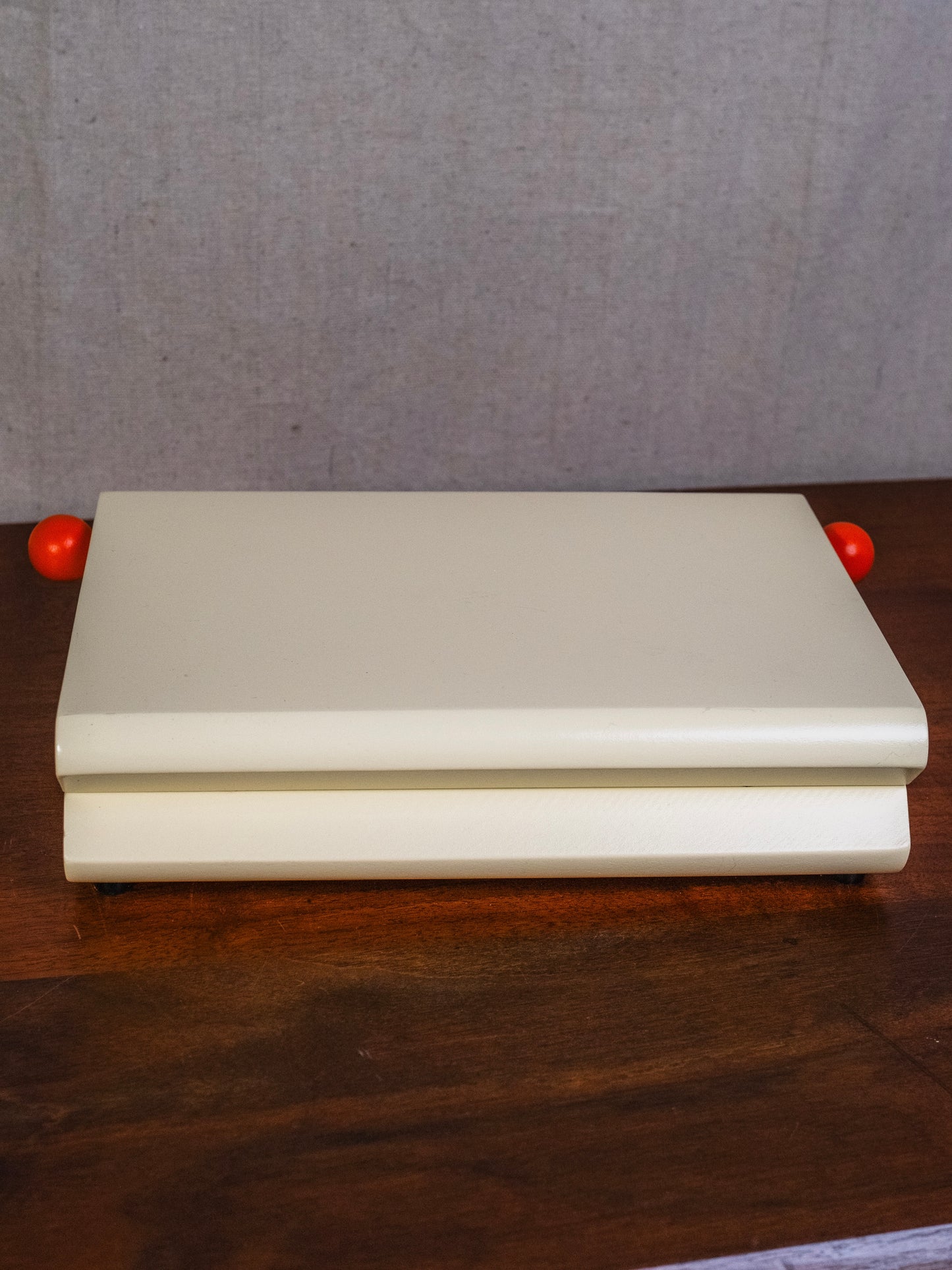 Areaware “Jewely” Cream & Orange Cork-Lined Jewelry Box