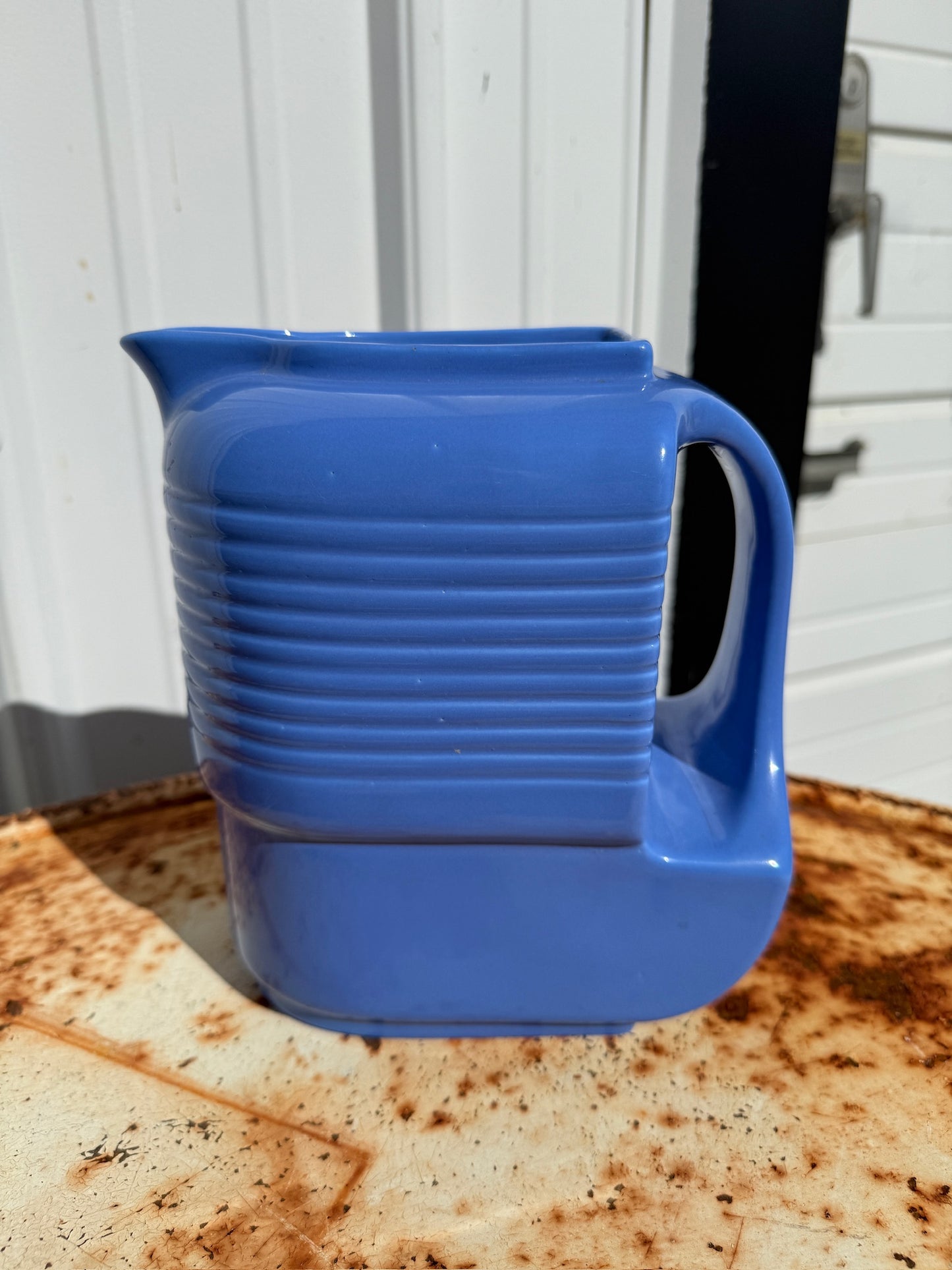 Vintage 1930s Hall China Co. Westinghouse Blue Refrigerator Dish Set