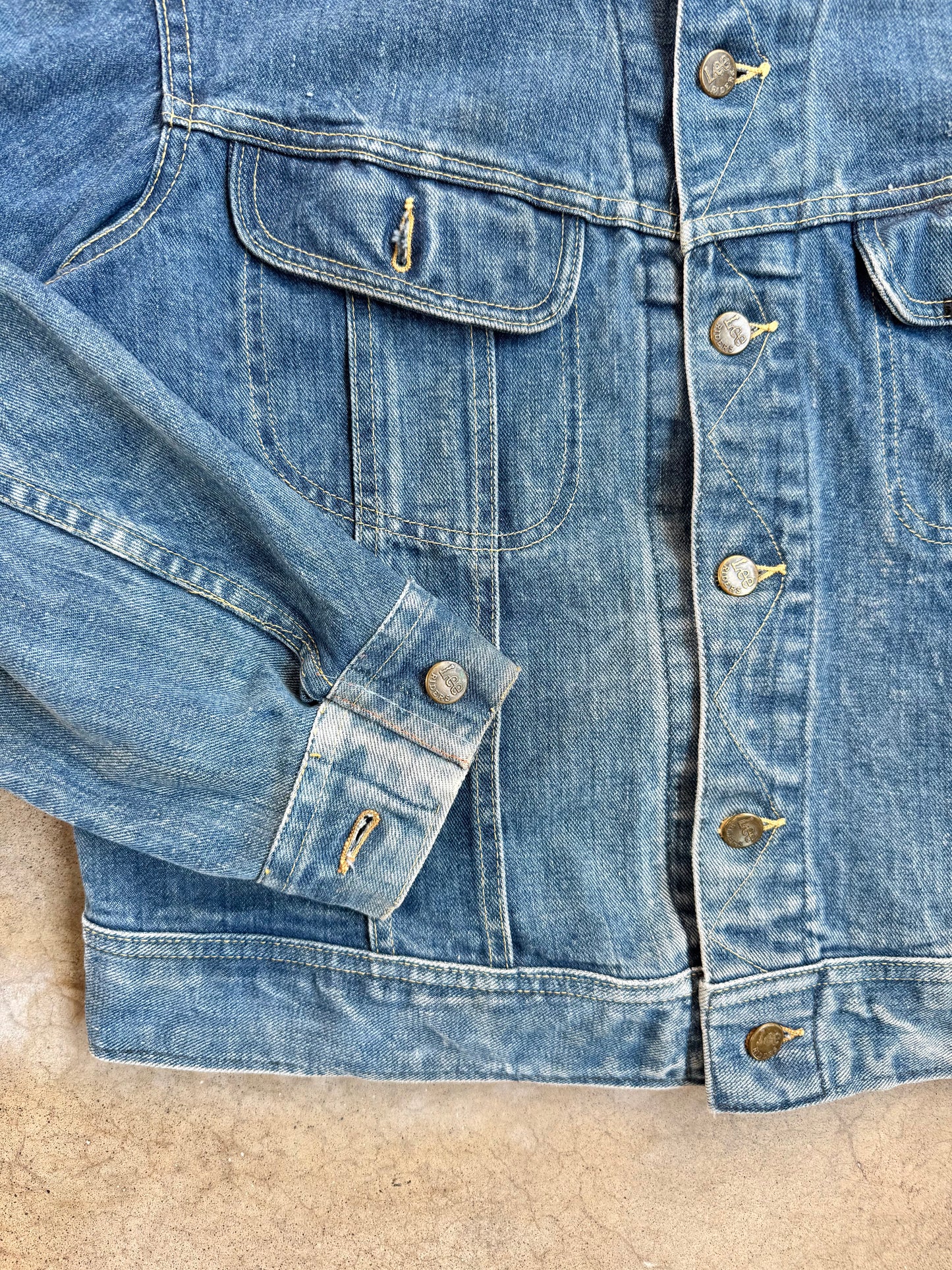 Vintage 1970s Lee Riders 101-J Sanforized Denim Jacket | Large