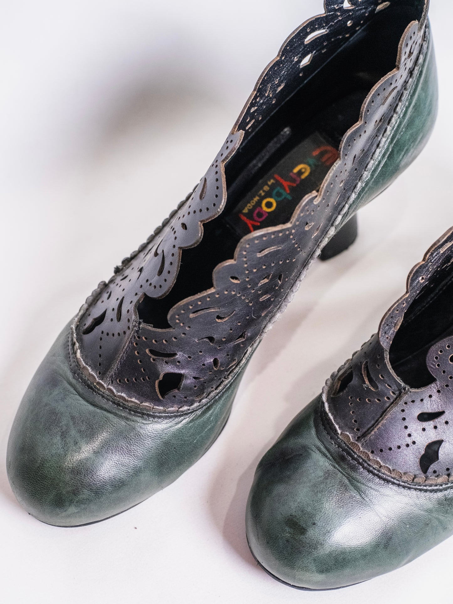 Vintage 1980s B.Z. Moda Victorian-Style Leather Heels | Women’s 8