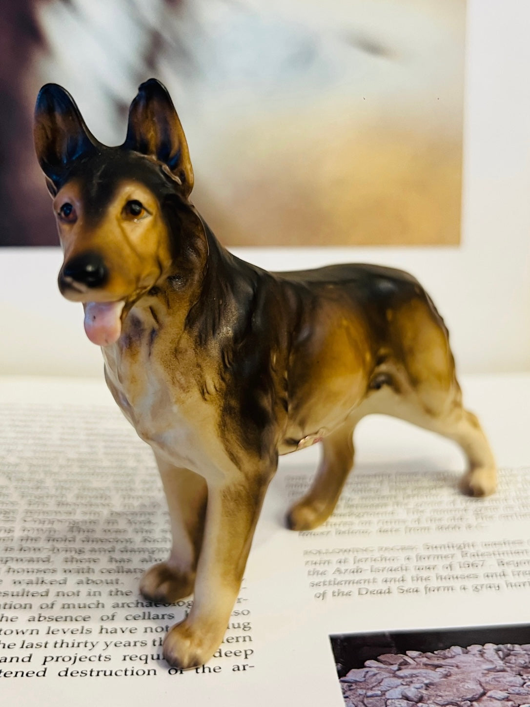 Vintage Ucagco Ceramic German Shepherd Dog Figurine