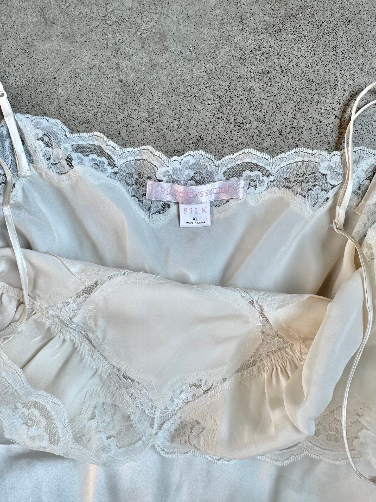 Vintage 2002 Victoria's Secret 100% Silk Lace Trim Maxi Slip Dress | XL