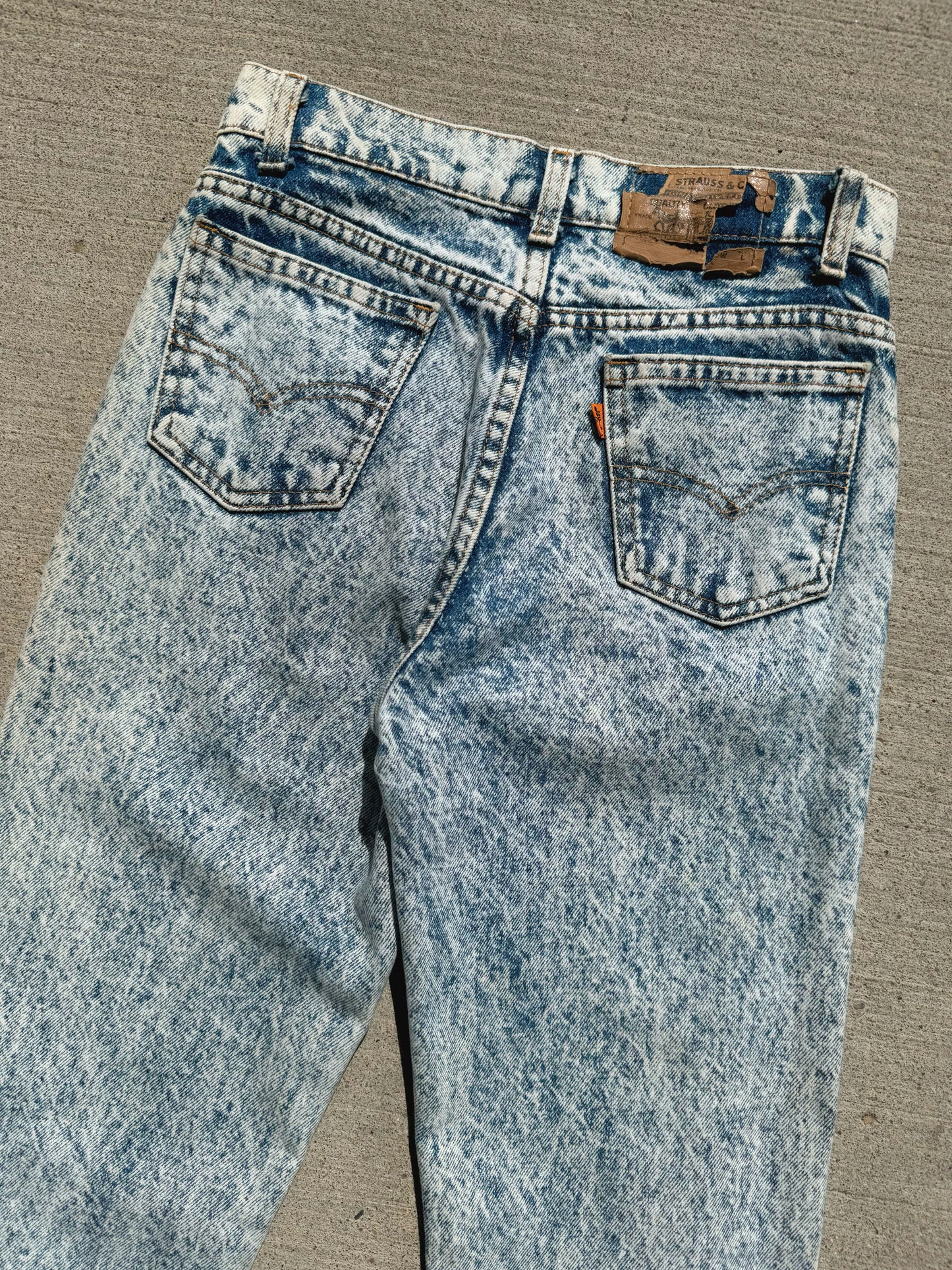 Vintage 1980s Levi’s Orange Tab Student Acid Wash Jeans