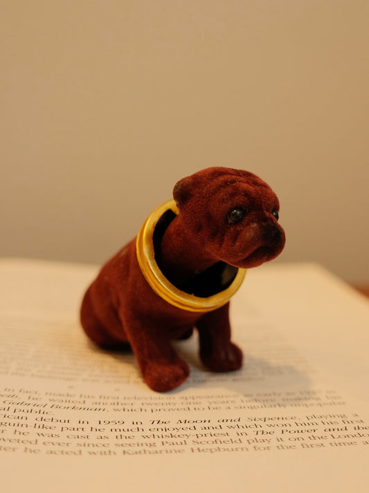 Vintage Boxer Dog Felted Bobble Head
