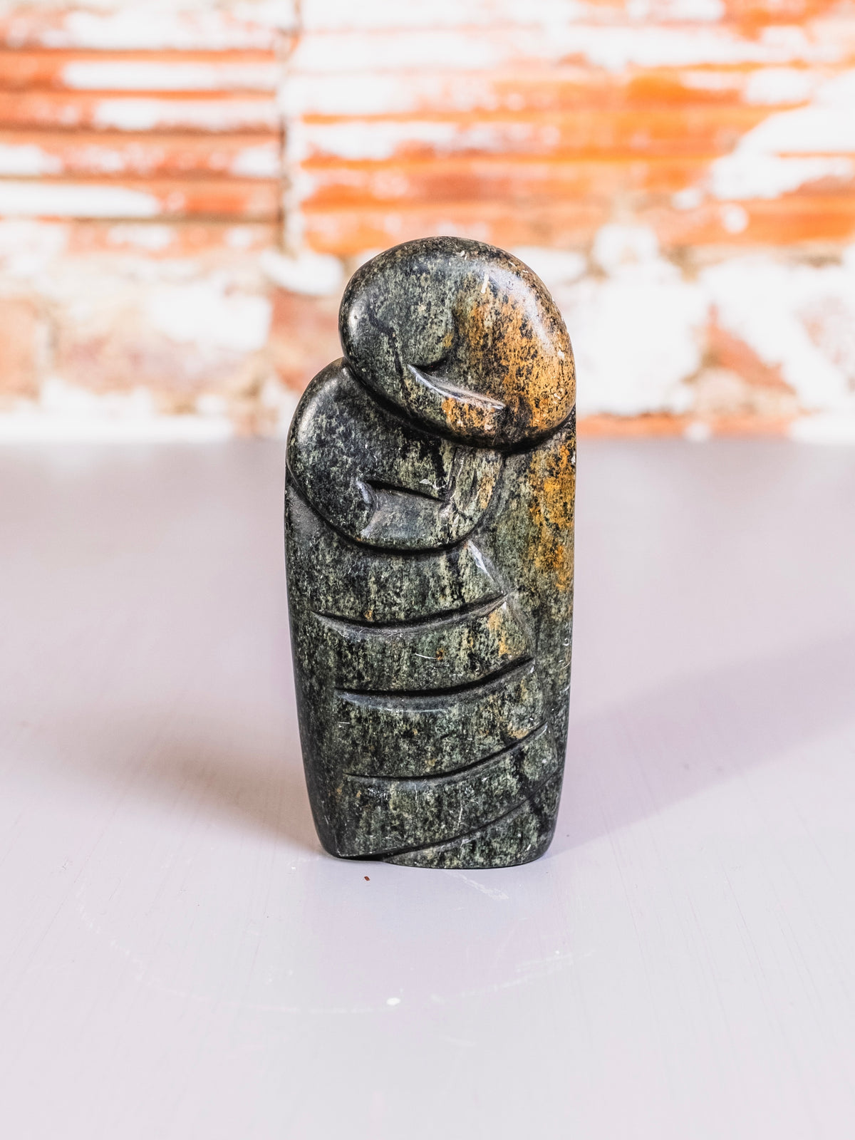 Vintage Zimbabwe Shona Signed Hand-Carved Soapstone Figure