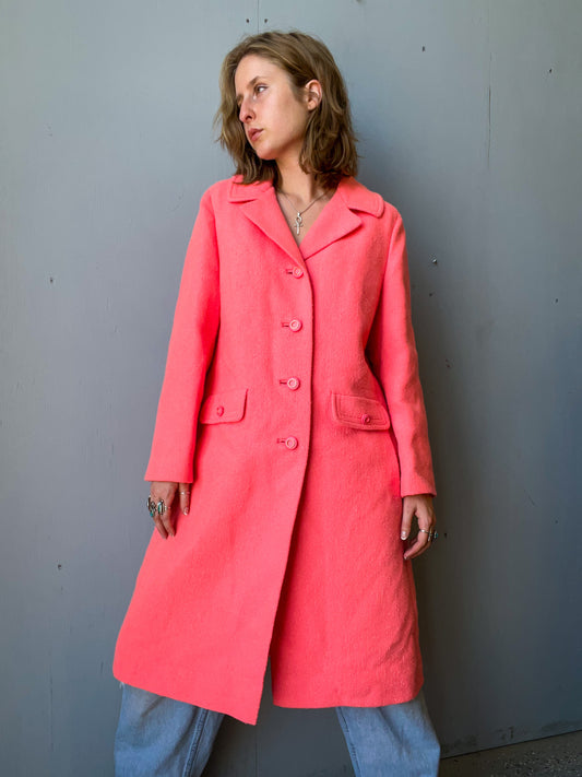 Vintage 1950’s/60’s Kaufman’s & Bromleigh Baby Pink Trench Coat