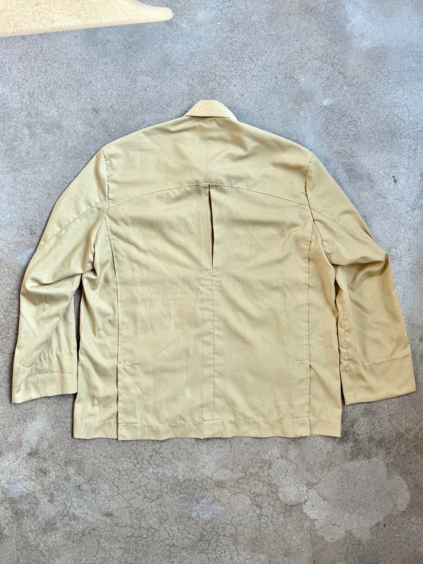 Vintage 1960s Khaki Safari-Style Utility Jacket | Large