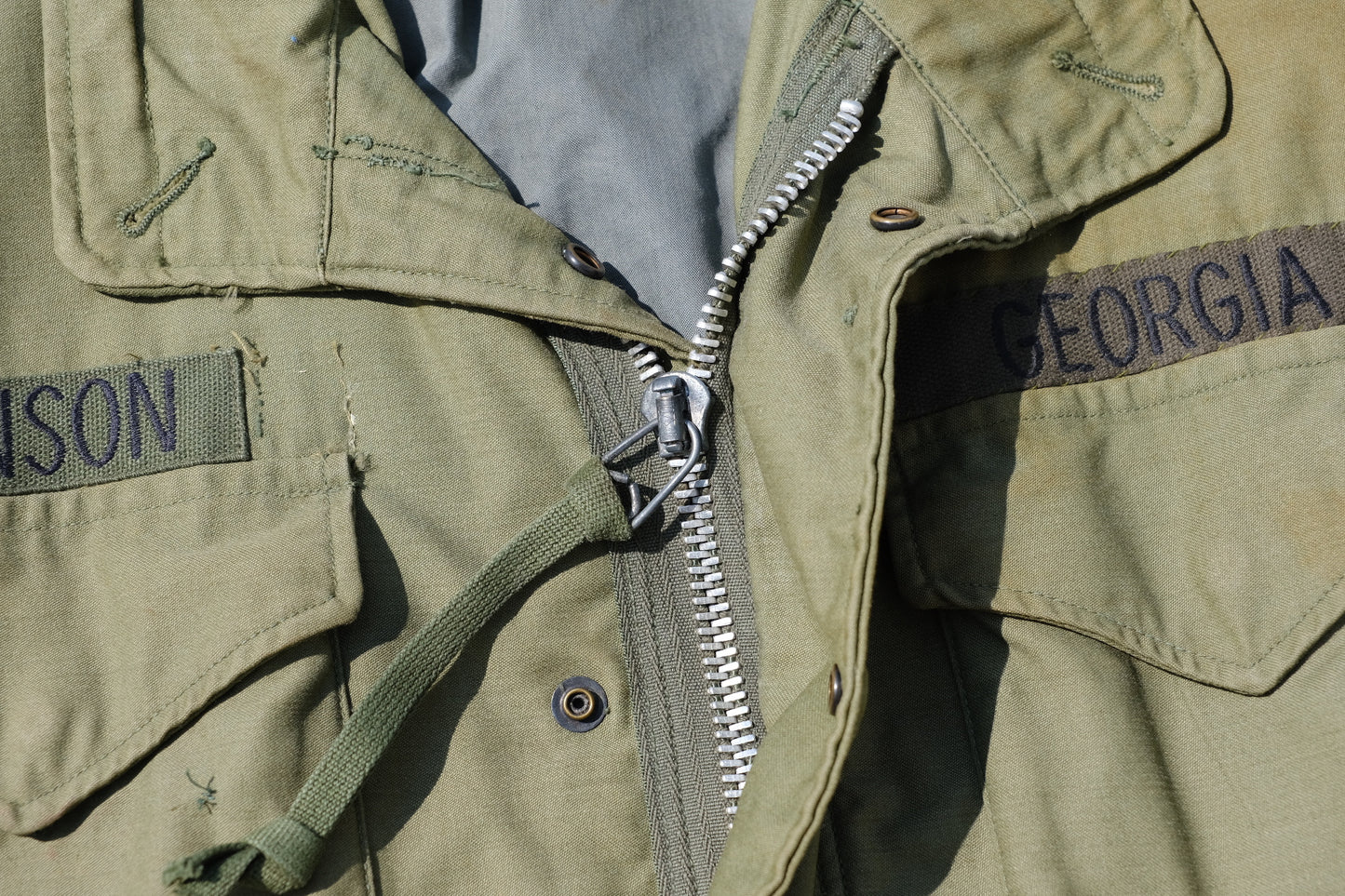 Vintage Olive Green Military Coat | "Benson"