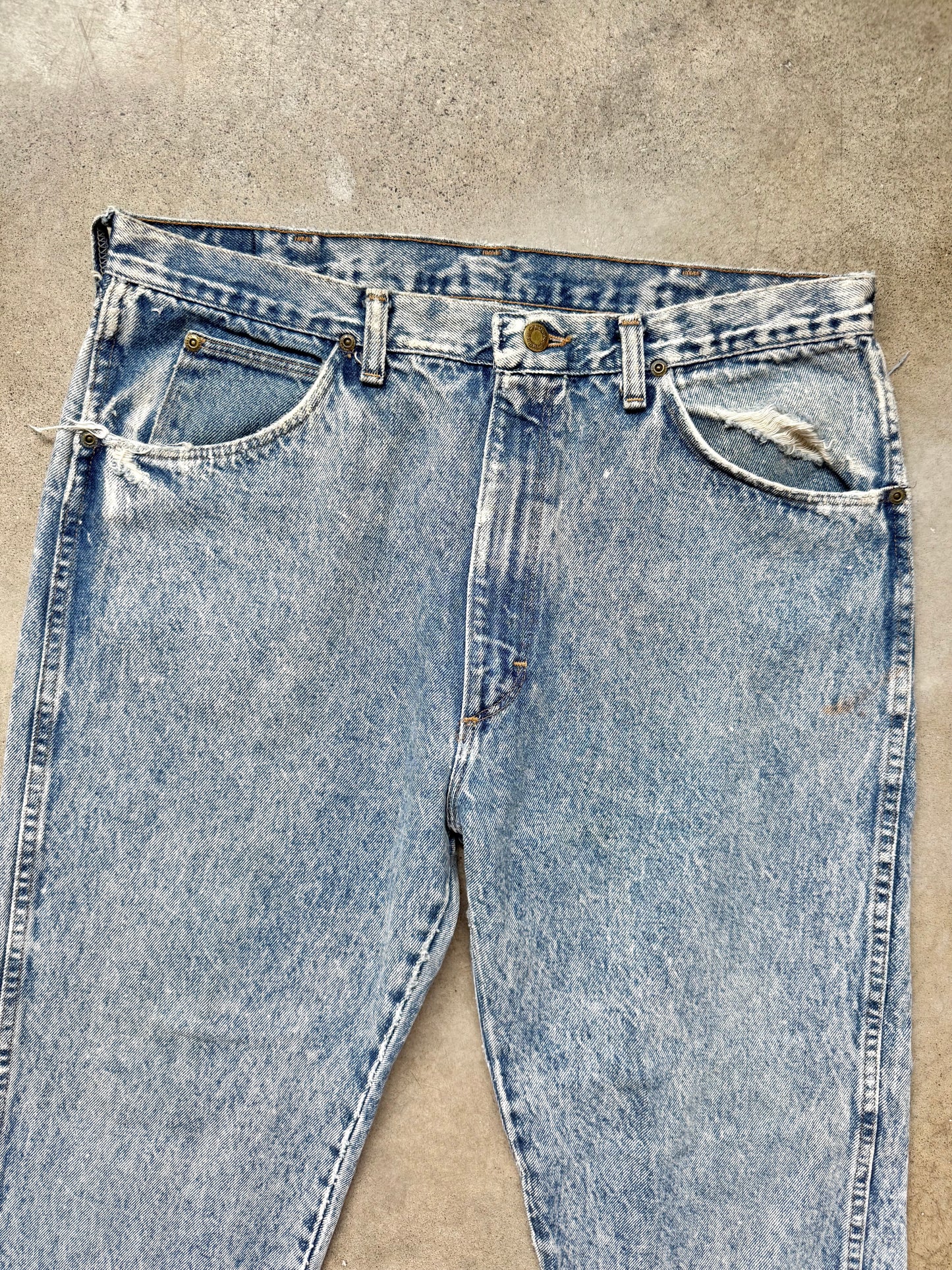 Vintage 1980s Wrangler Acid Wash Straight Leg Jeans | Waist 36”