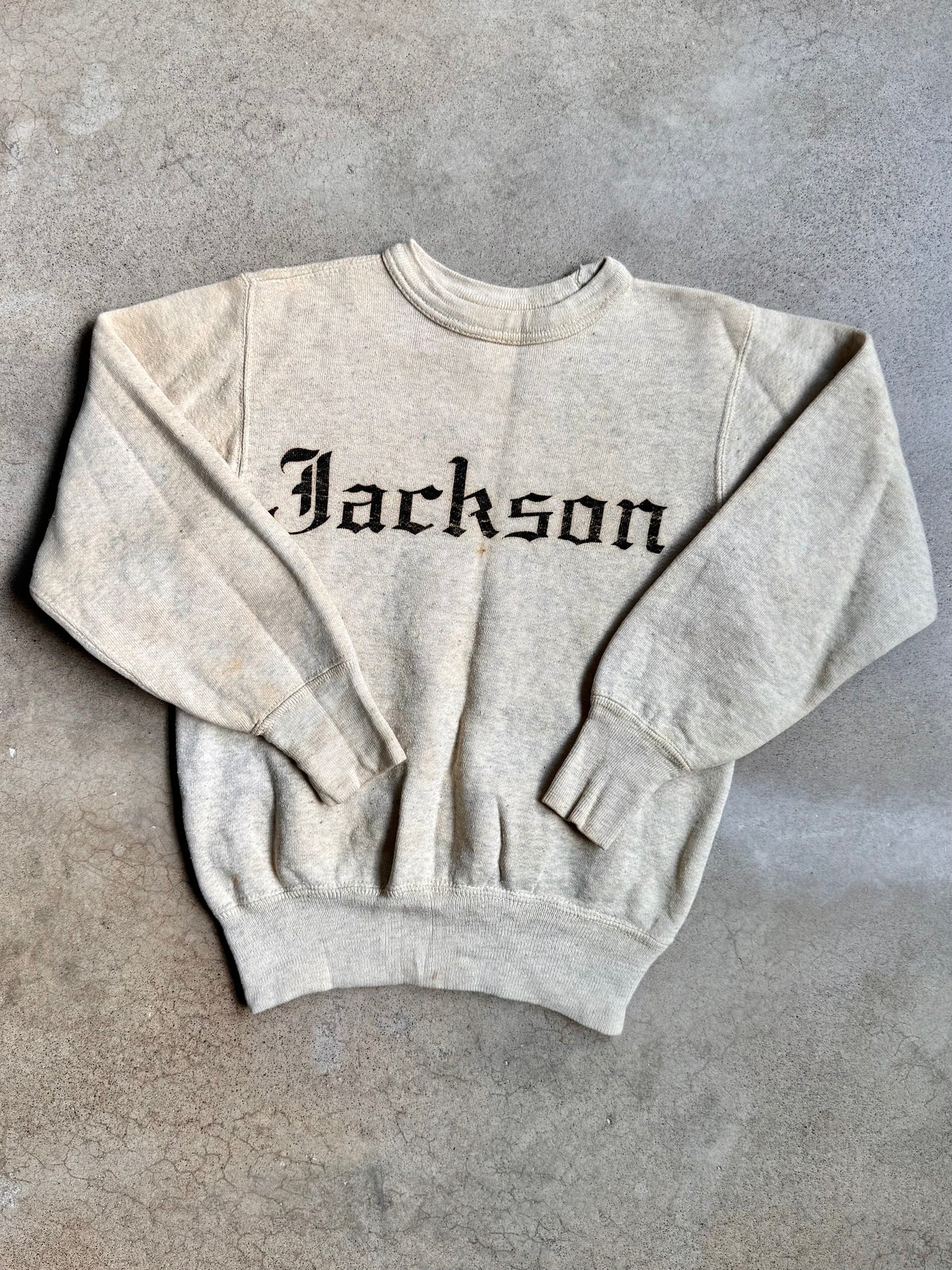 Vintage 1940s/50s Jackson School Crewneck Sweatshirt | XS