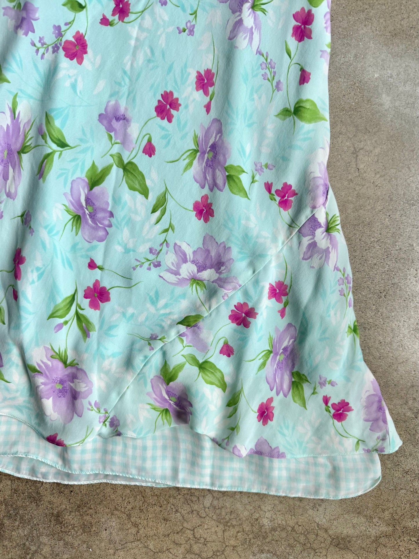 Vintage 1990s Jones New York Floral Silk Sleeveless Midi Dress | M/L