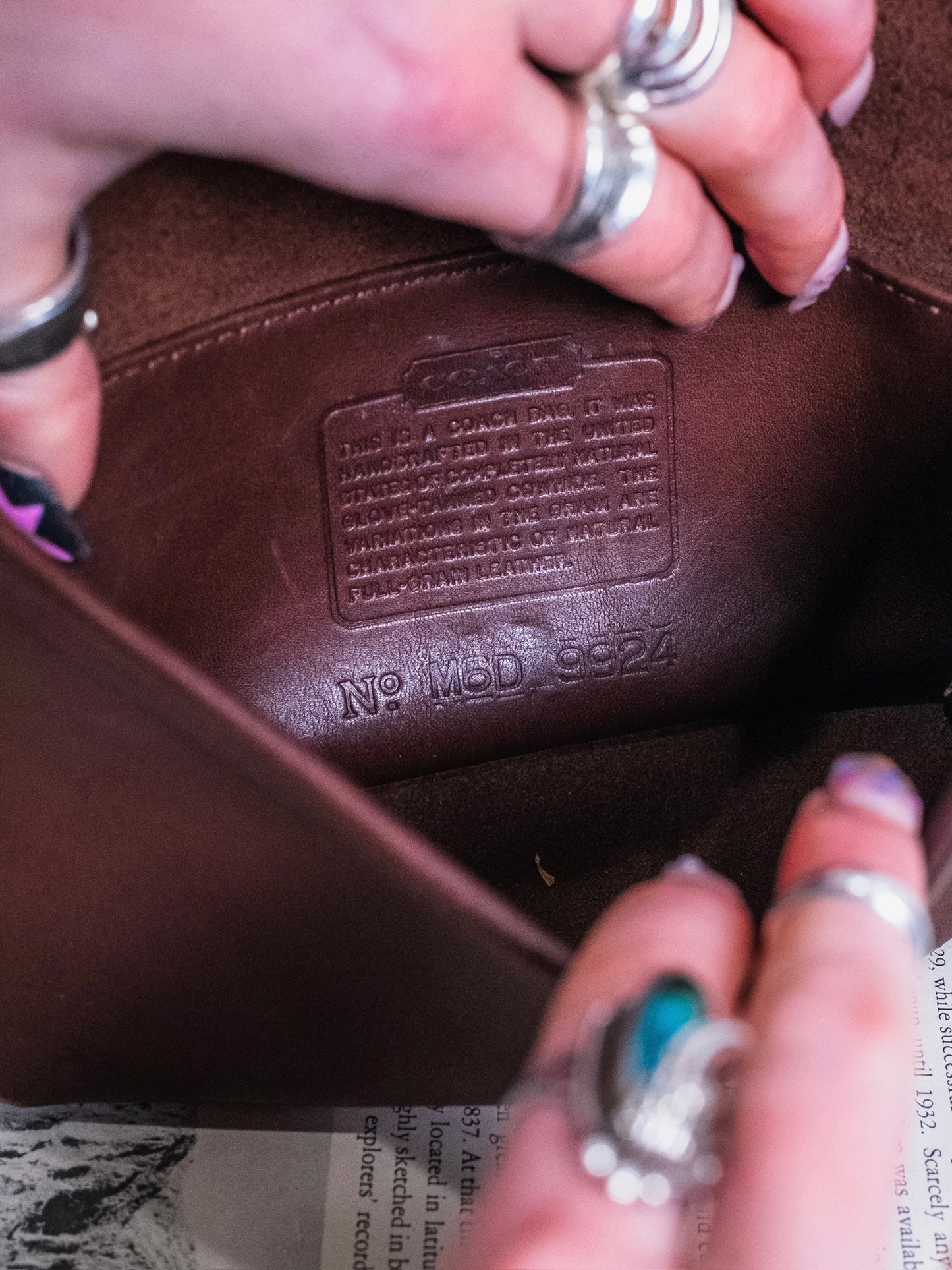 Vintage 1990s Coach Casino Bag | Style No. 9924 Mahogany