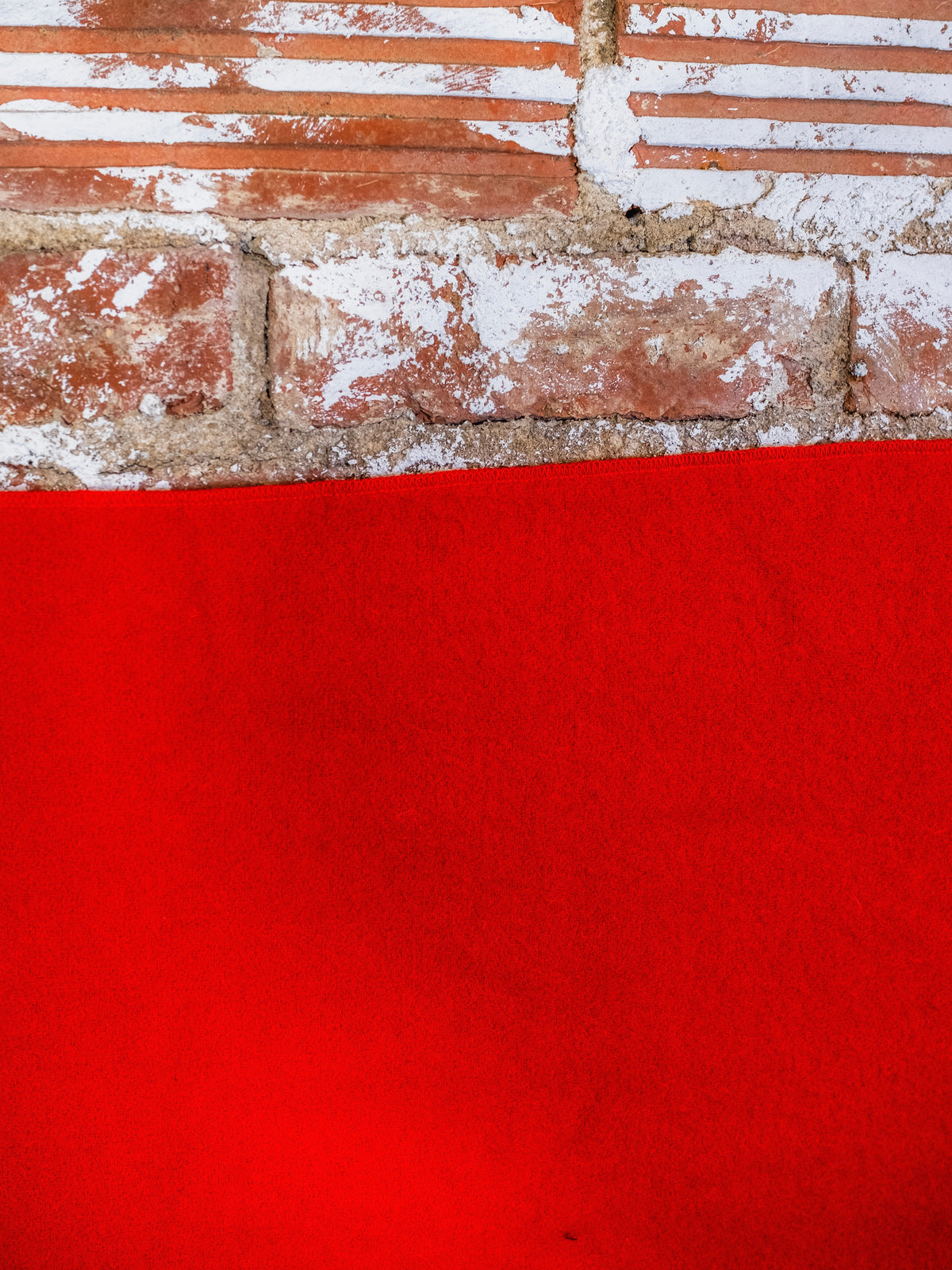 Vintage Red Wool “M” Patch Stadium Blanket