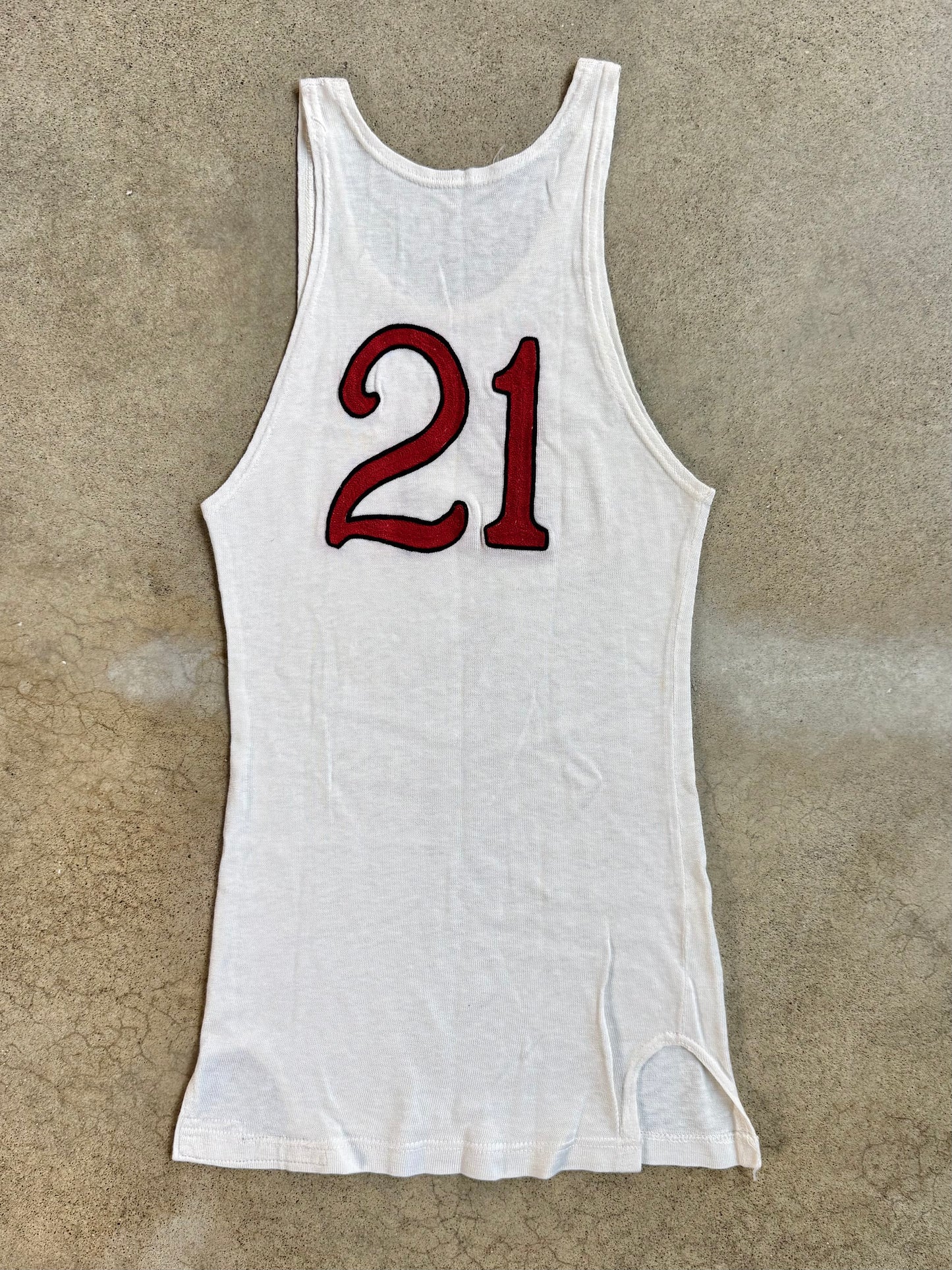 Vintage 1930s Rawlings Chainstitch #21 Athletic Tank | XS/S