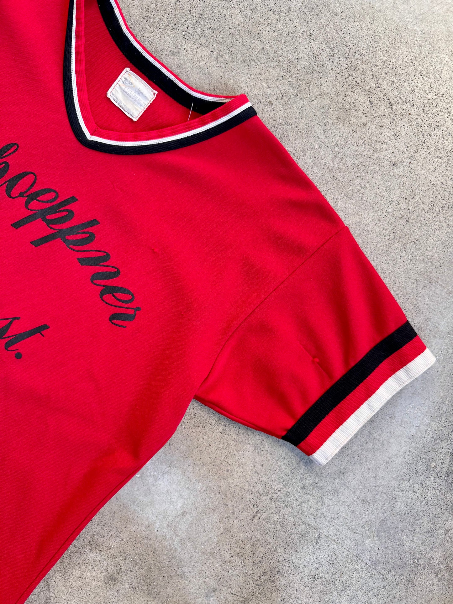 Vintage Felco Schoeppner Construction Red Baseball Jersey | S/M