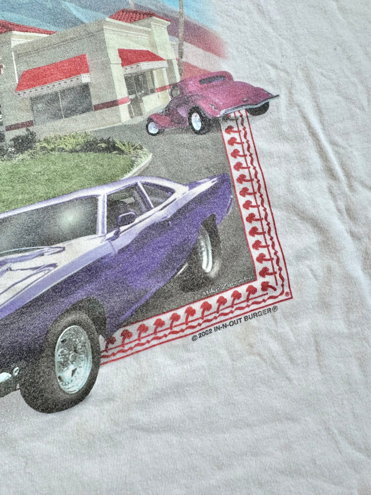 Vintage 2002 In-N-Out Burger White Cotton Graphic Tee | 2XL