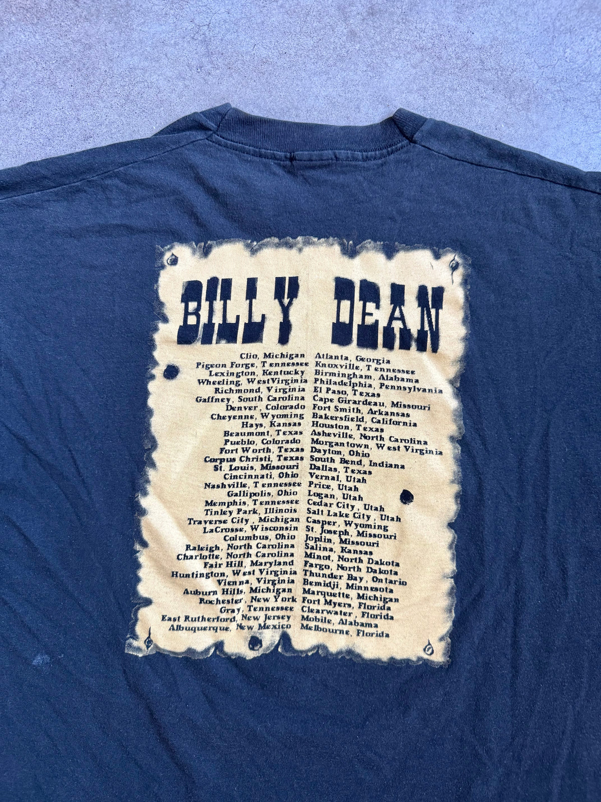 Vintage 1992 Billy Dean “Wanted! Billy The Kid” Tour Tee | XL