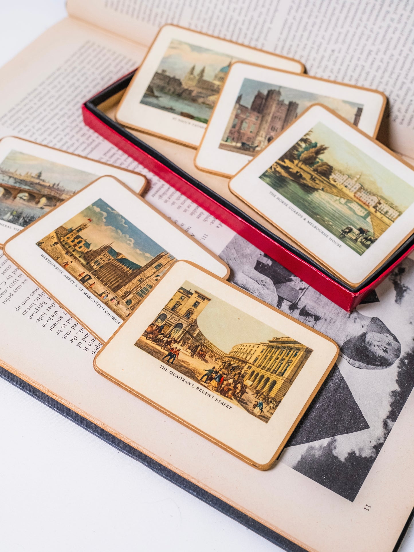 Vintage 1960s Lady Clare Matador Cork Backed Souvenir Coaster Set