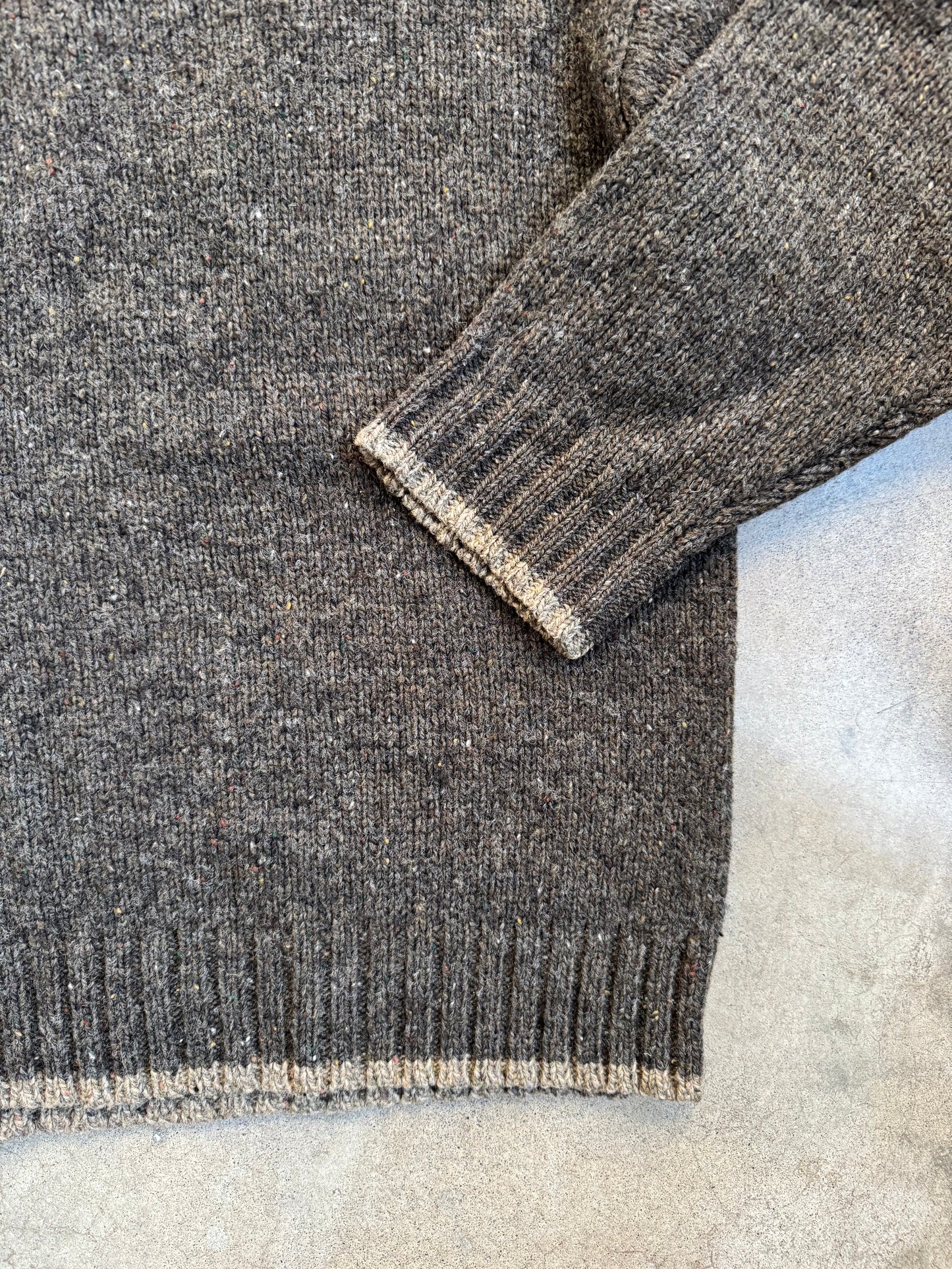 Vintage 1990s Abercrombie & Fitch Speckled Wool Crewneck Sweater | XL