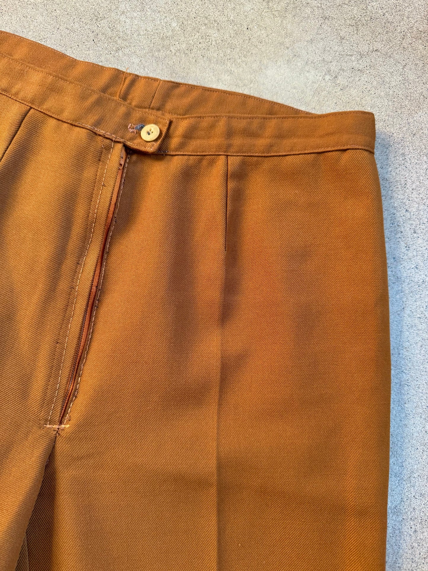 Vintage 1970s Burnt Orange Flared Pants | Waist 29”