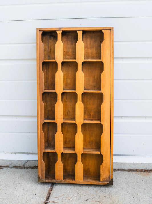Vintage Wood 5-Tier Wall Curio Cabinet