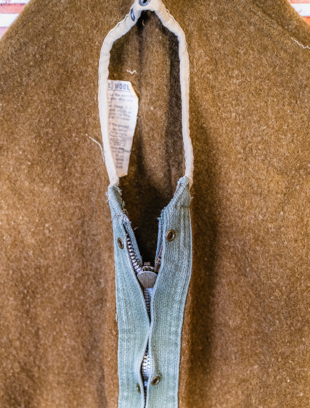 Vintage 1940's WW2 Green Wool Military Sleeping Bag
