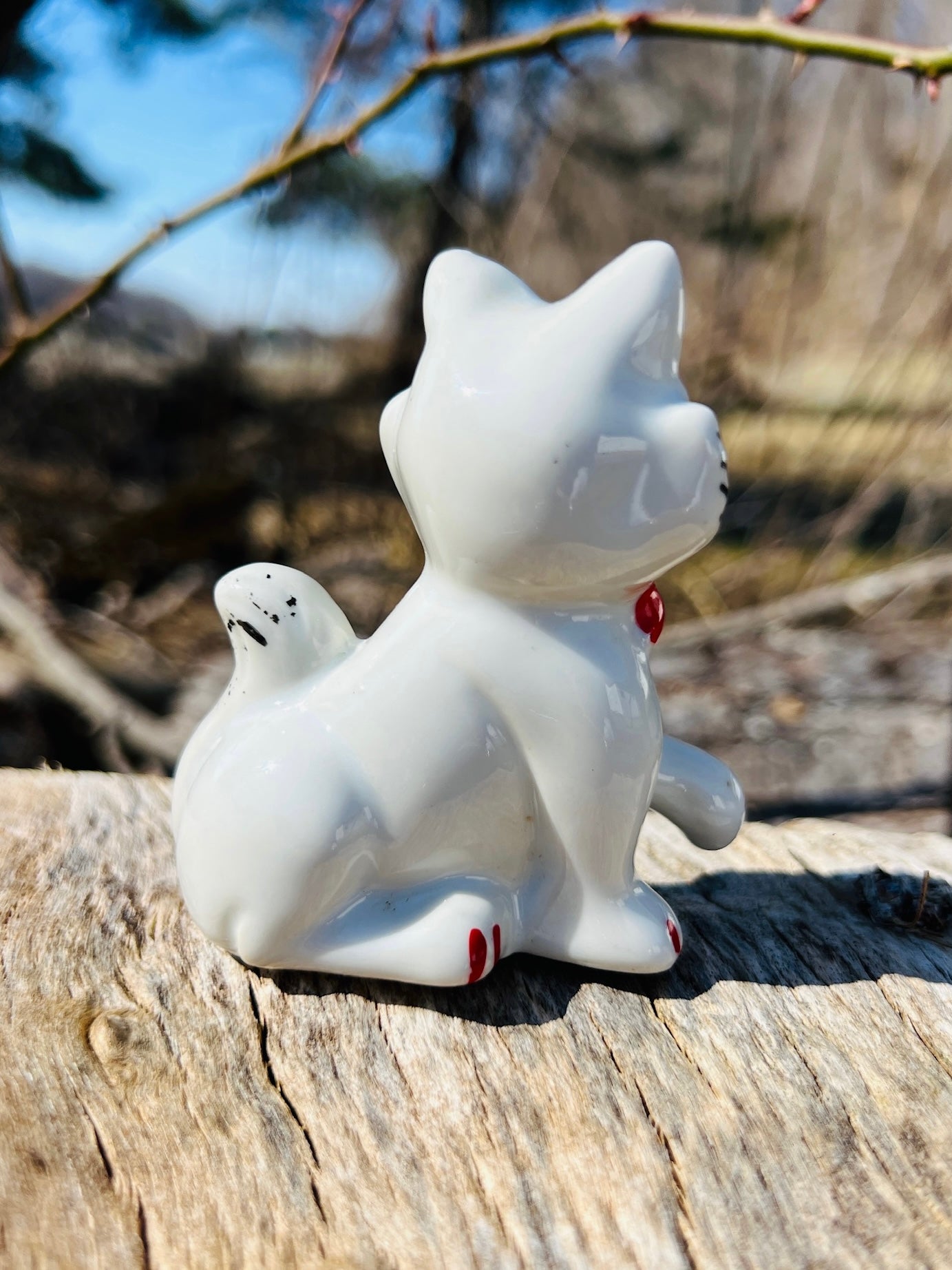 Vintage MCM Ceramic Cat Figurines | Set of 2