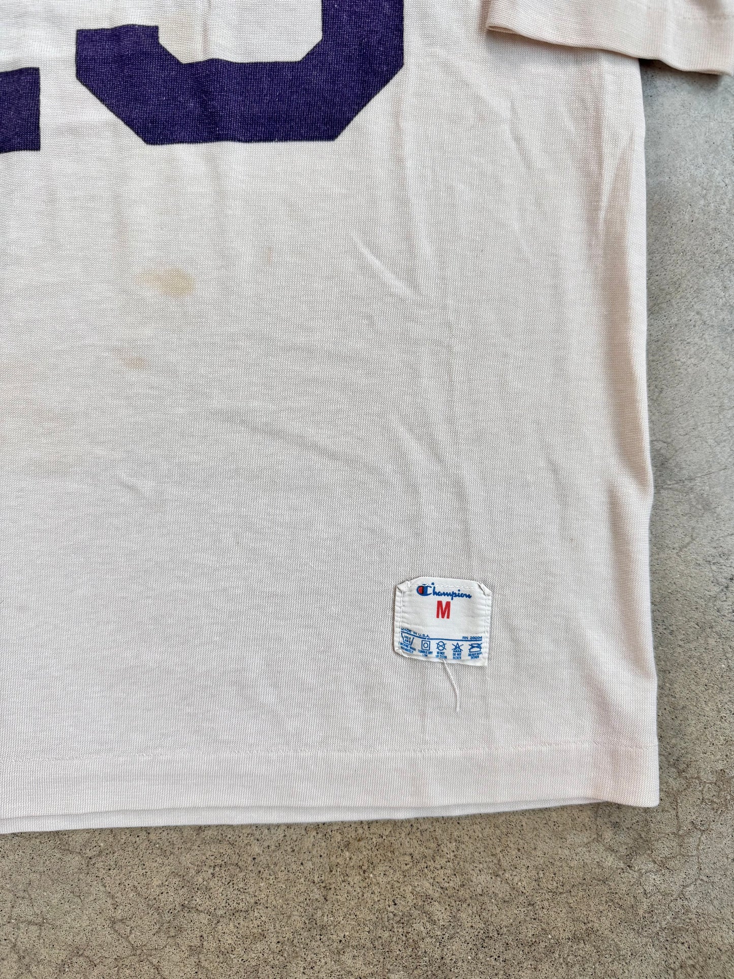 Vintage 1970s Champion Amherst College Football Tee | Medium