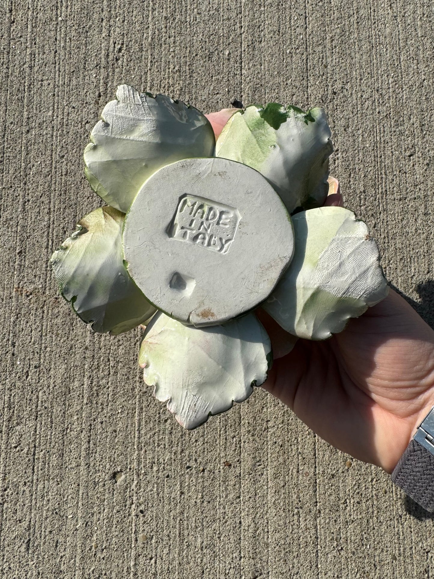 Vintage Ceramic Flower Candle Holder