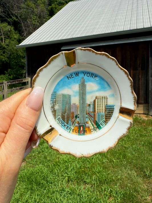 Vintage 1970s New York "Rockefeller Center" Ashtray