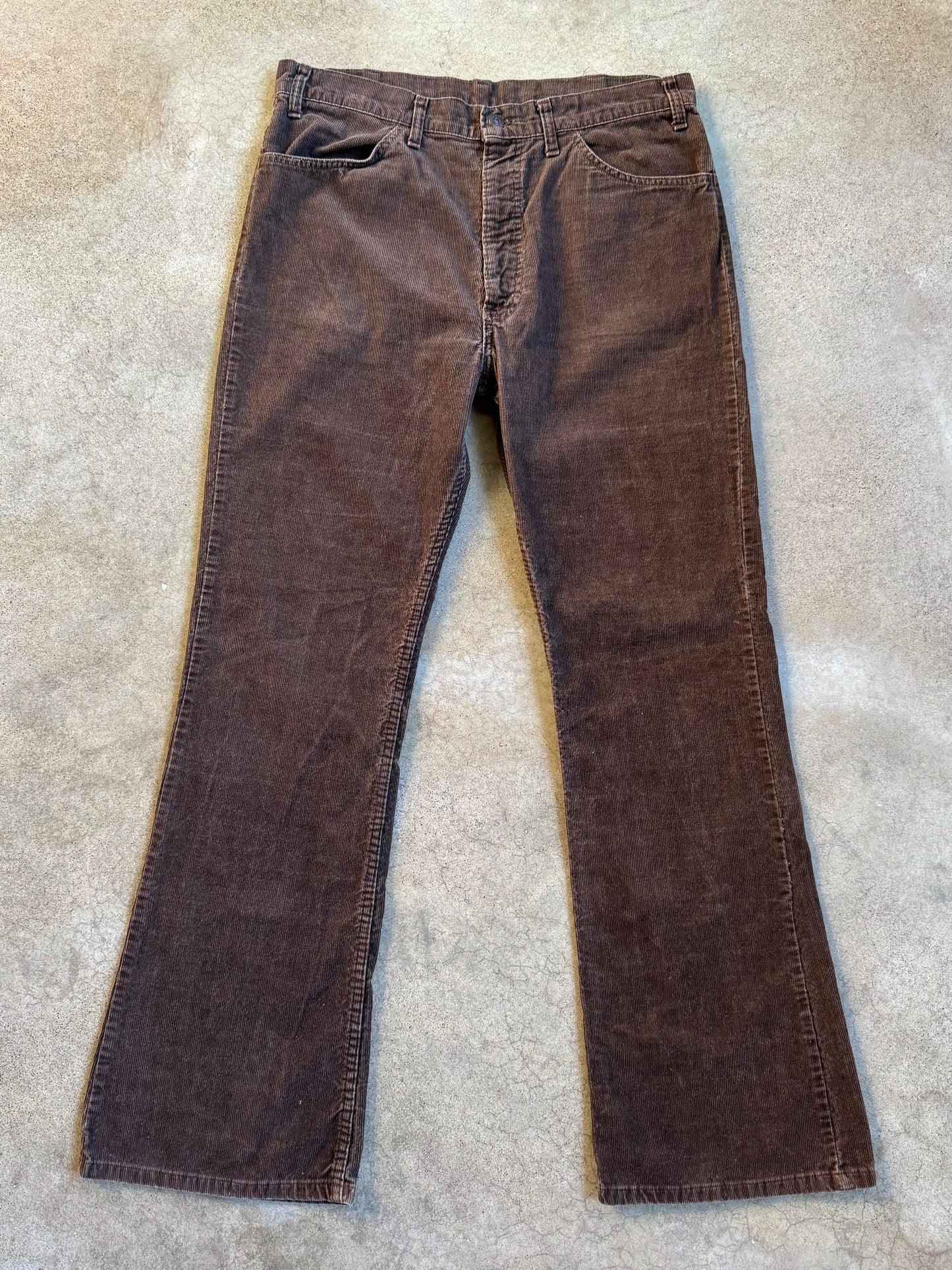 Vintage 1980s Levi's Brown Corduroy Bootcut Pants | Waist 36”
