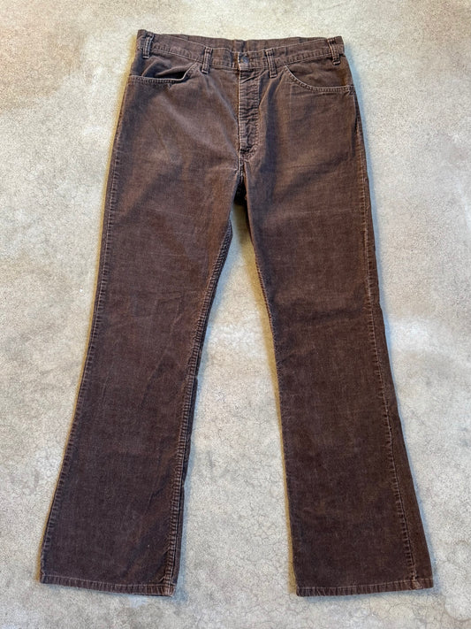 Vintage 1980s Levi's Brown Corduroy Bootcut Pants | Waist 36”