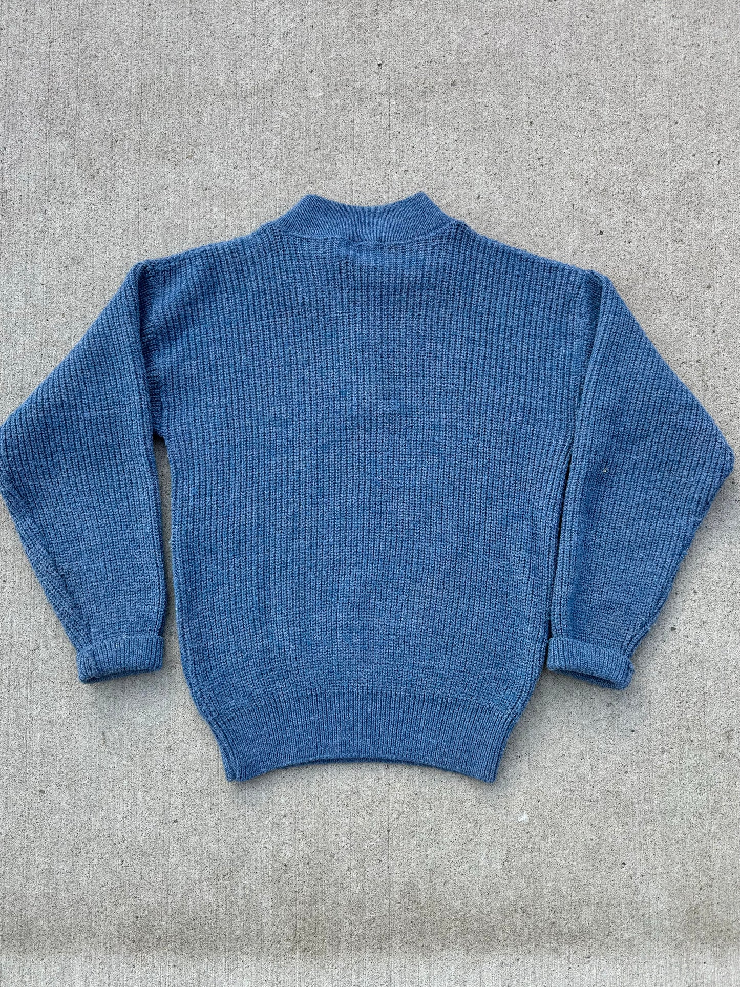 Vintage L.L. Bean High Trek Blue Henley Sweater | Medium